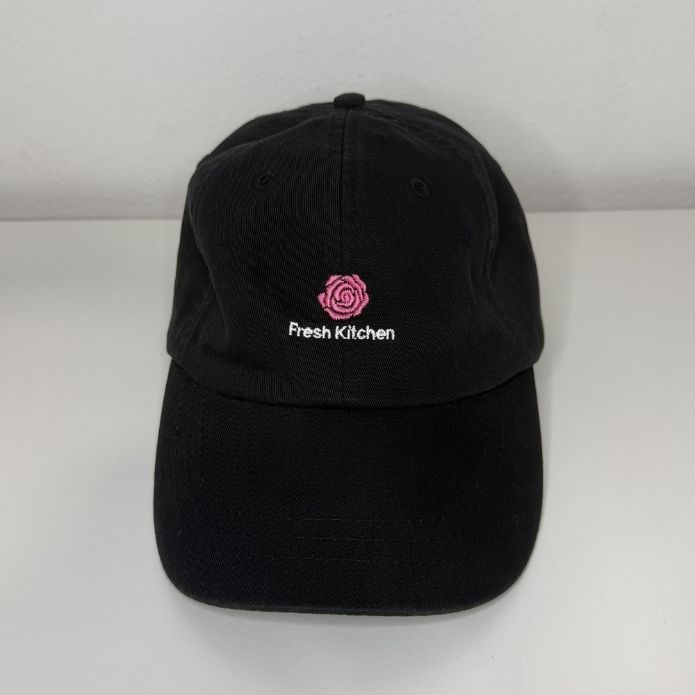 Fresh Kitchen Hat Men Strap Back Spell Out Distress Rose Food Work Party Core Go